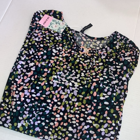 Nwt Liz & Lilli woman’s plus size 3X blouse short sleeve - Picture 12 of 12